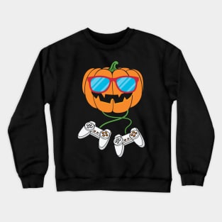 controller Halloween Pumpkin game Crewneck Sweatshirt